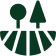 Green geometric trees and field icon.